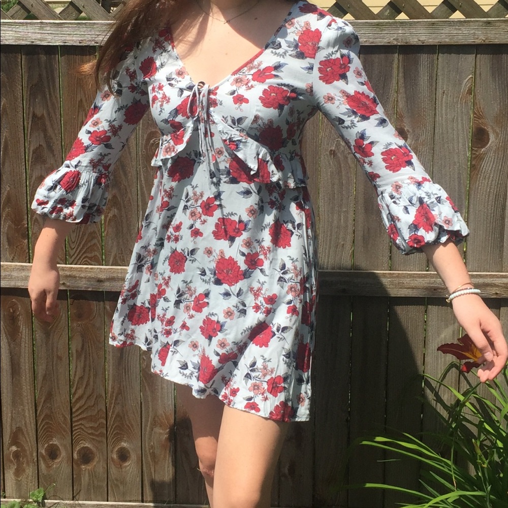Blue floral American eagle dress